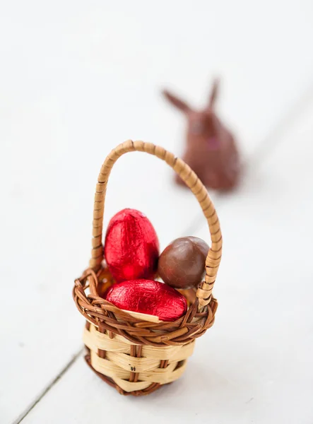 Easter chocolate eggs — Stock Photo, Image