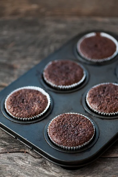 Homemade chocolate cupcake — Stock Photo, Image