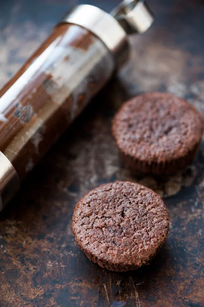 Cupcake de chocolate caseiro — Fotografia de Stock