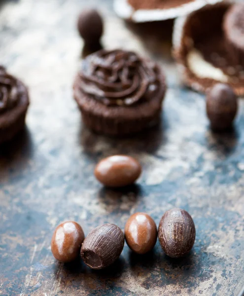 Zelfgemaakte chocolade cupcake — Stockfoto