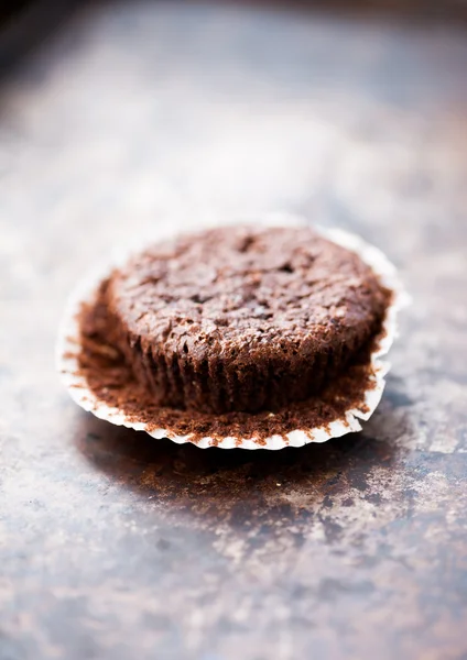 Hemgjord choklad cupcake — Stockfoto