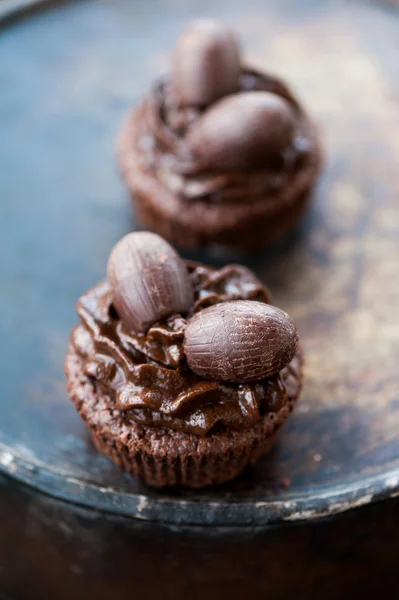 Cupcake de chocolate caseiro — Fotografia de Stock