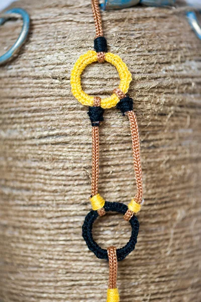 Handmade crochet bracelet — Stock Photo, Image