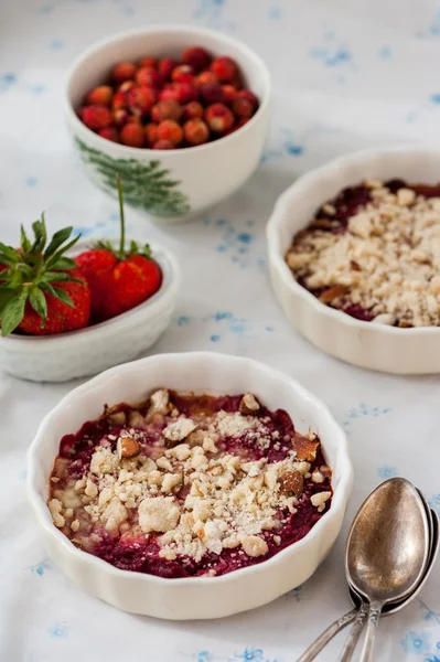 Crumble de bayas rojas orgánicas — Foto de Stock