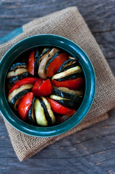 Auflauf mit Ratatouille — Stockfoto