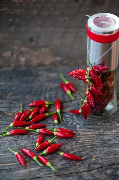 Rode chilipepertjes — Stockfoto