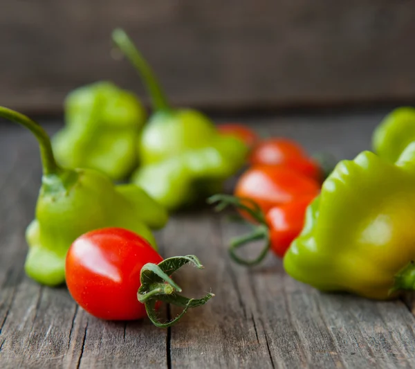 Tomaten und Paprika lizenzfreie Stockbilder