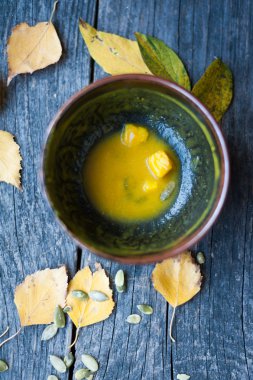 Balkabağı çorbası.