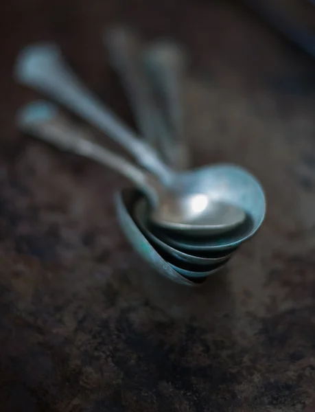 Cucharas de metal — Foto de Stock