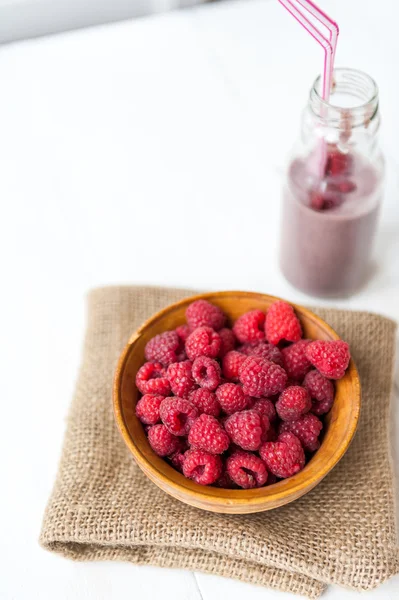 Ahududu milkshake — Stok fotoğraf