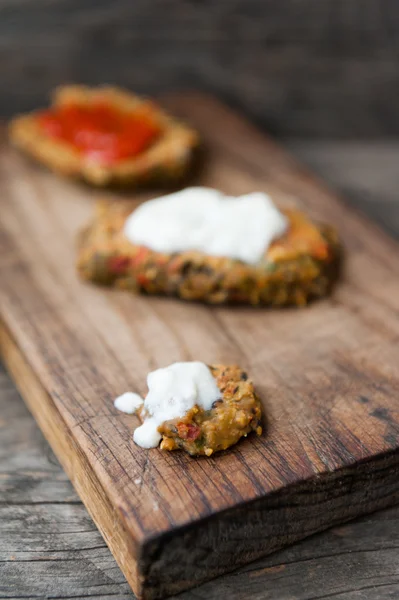 Zucchini pannkakor — Stockfoto