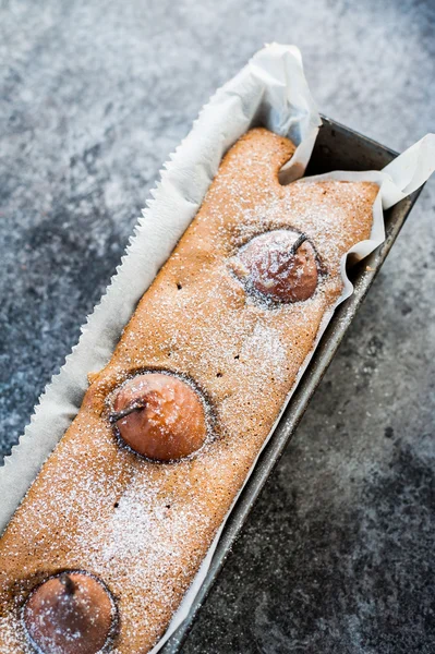 Kuchen mit Birnen — Stockfoto