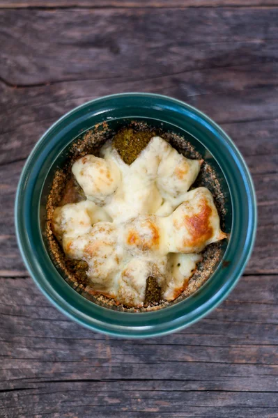 Broccoli with cheese — Stock Photo, Image