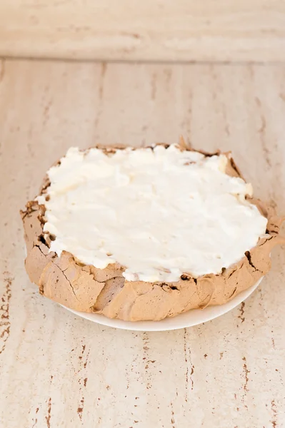 Choklad pavlova tårta — Stockfoto