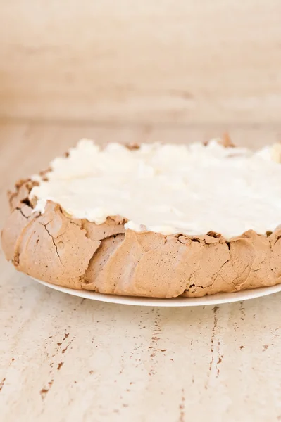 Choklad pavlova tårta — Stockfoto