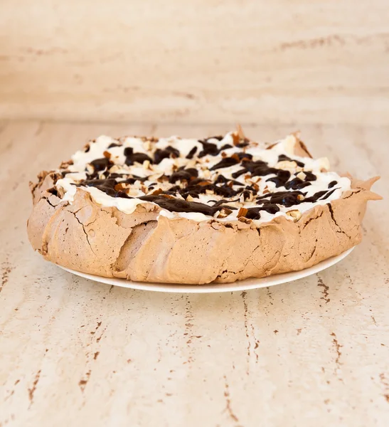 Pavlova chocoladetaart — Stockfoto