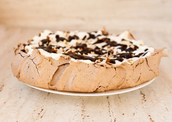 Pavlova chocoladetaart — Stockfoto