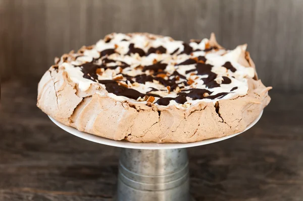 Pavlova chocoladetaart — Stockfoto