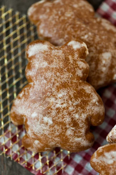 Ginger bread in the shape of a bear — Stock Photo, Image