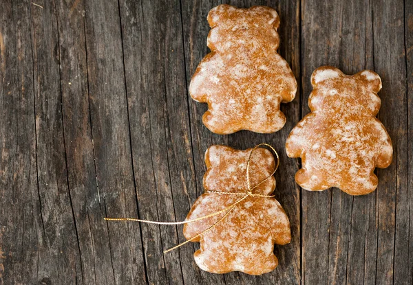 Ginger bread in the shape of a bear — Stock Photo, Image