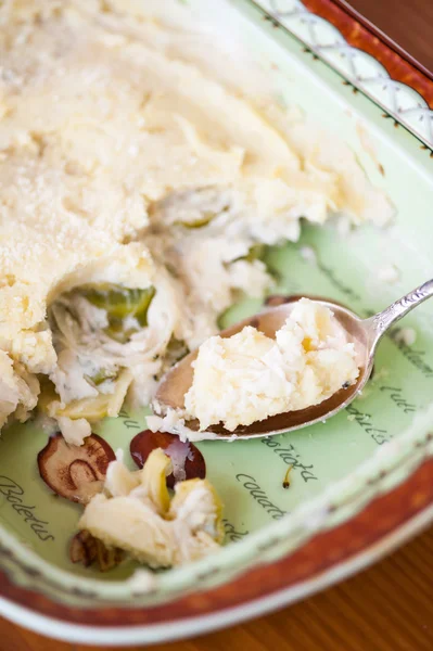 Pommes de terre au four au fromage et brocoli — Photo