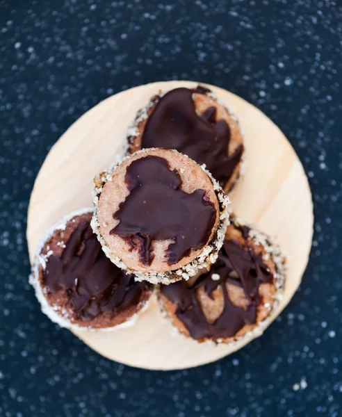 Galletas sándwich con chocolate paraNavidad — Foto de Stock