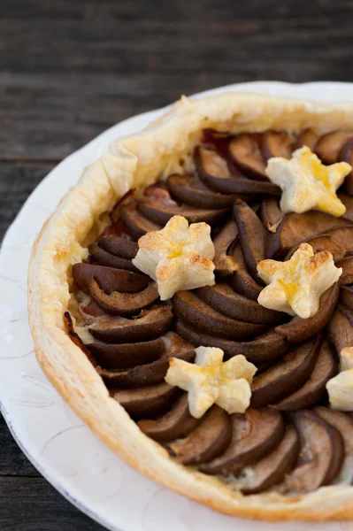 Tarta con peras y queso azul —  Fotos de Stock