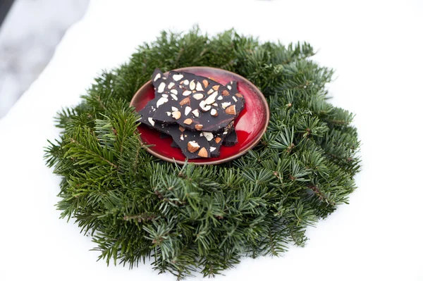 Cioccolato vegano crudo fatto in casa — Foto Stock