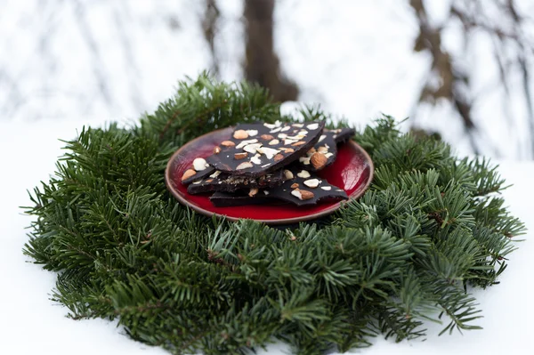 Cioccolato vegano crudo fatto in casa — Foto Stock