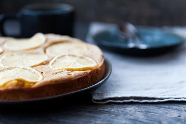 Domowe cytryny tarta — Zdjęcie stockowe