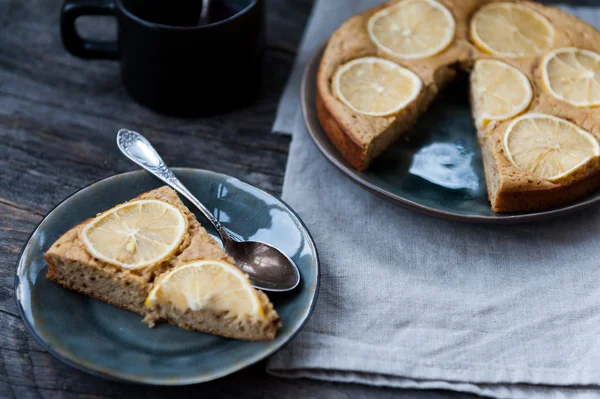 Domowe cytryny tarta — Zdjęcie stockowe