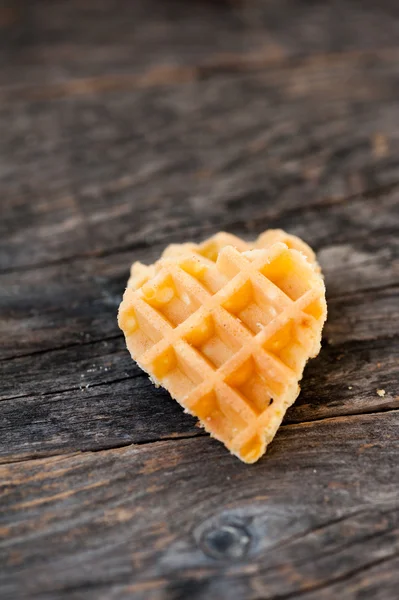 Waffles in the shape of a heart — Stock Photo, Image