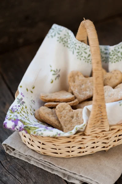 Biscoitos na forma de um coração — Fotografia de Stock