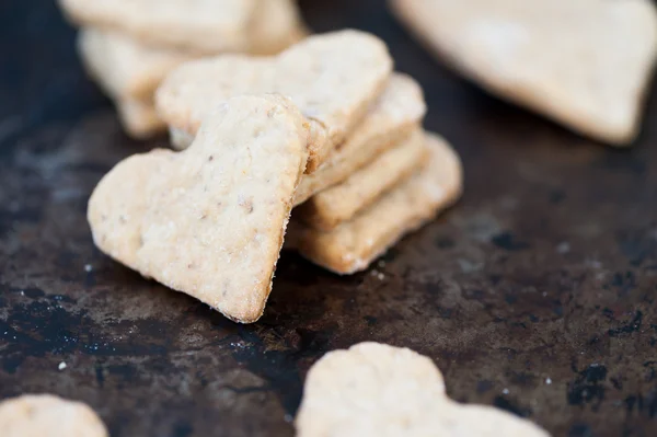 Biscoitos na forma de um coração — Fotografia de Stock