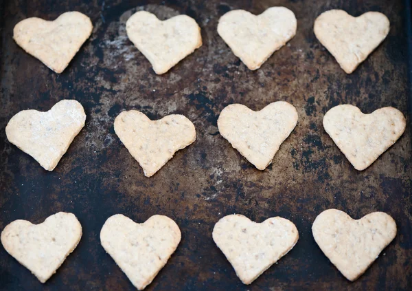 Kekse in Herzform — Stockfoto