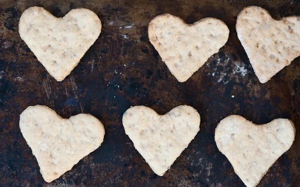 Biscoitos na forma de um coração — Fotografia de Stock