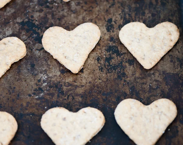 Biscoitos na forma de um coração — Fotografia de Stock