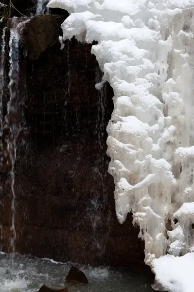 Detalles de una cascada congelada — Foto de Stock