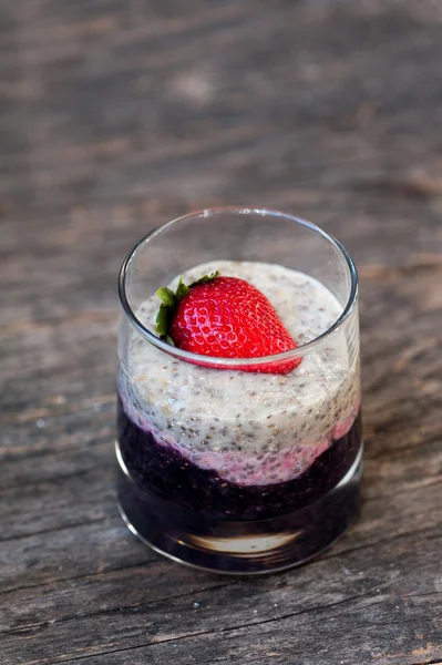 Chia seeds pudding — Stock Photo, Image