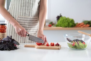 yemek hazırlama sebze salatası - shot closeup eller