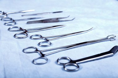 Doktor mavi masada için tıbbi aygıtlar