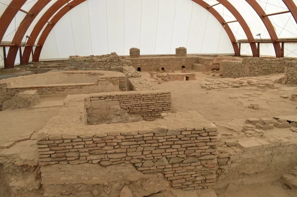 Ruinas de los antiguos baños romanos Imagen de stock