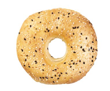 Susamlı ve sağlıklı yiyecekleri olan diyet simit.