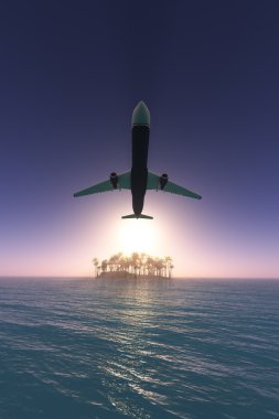 Gökyüzünde uçan uçak