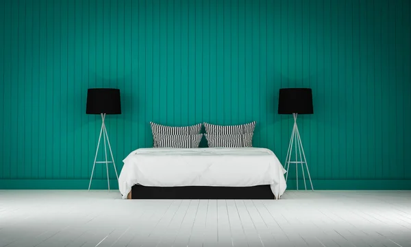 ロフト スタイルのベッドルーム 3 d レンダリング — ストック写真