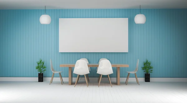 Рабочая комната для переговоров с белой рамкой — стоковое фото