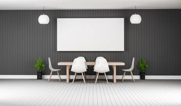 Рабочая комната для переговоров с белой рамкой — стоковое фото