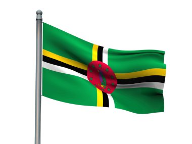 Ulus bayrak beyaz arka planda 3d render