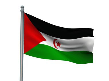 Ulus bayrak beyaz arka planda 3d render