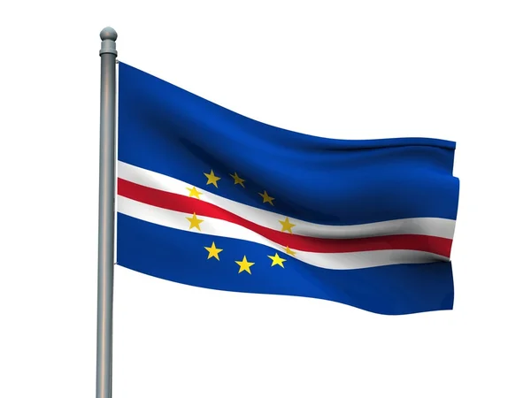 Národní vlajka na bílém pozadí 3d vykreslování — Stock fotografie